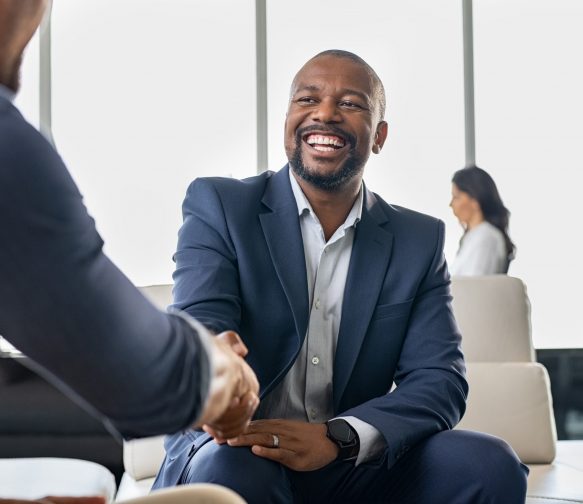 Two,Happy,Mature,Business,Men,Shaking,Hands,In,Office.,Successful